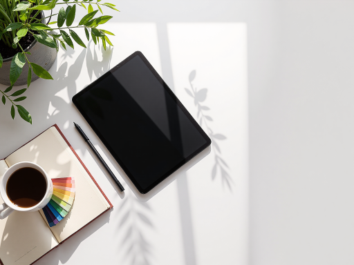 平板电脑产品摄影，简约背景，正面展示，屏幕显示界面，专业打光